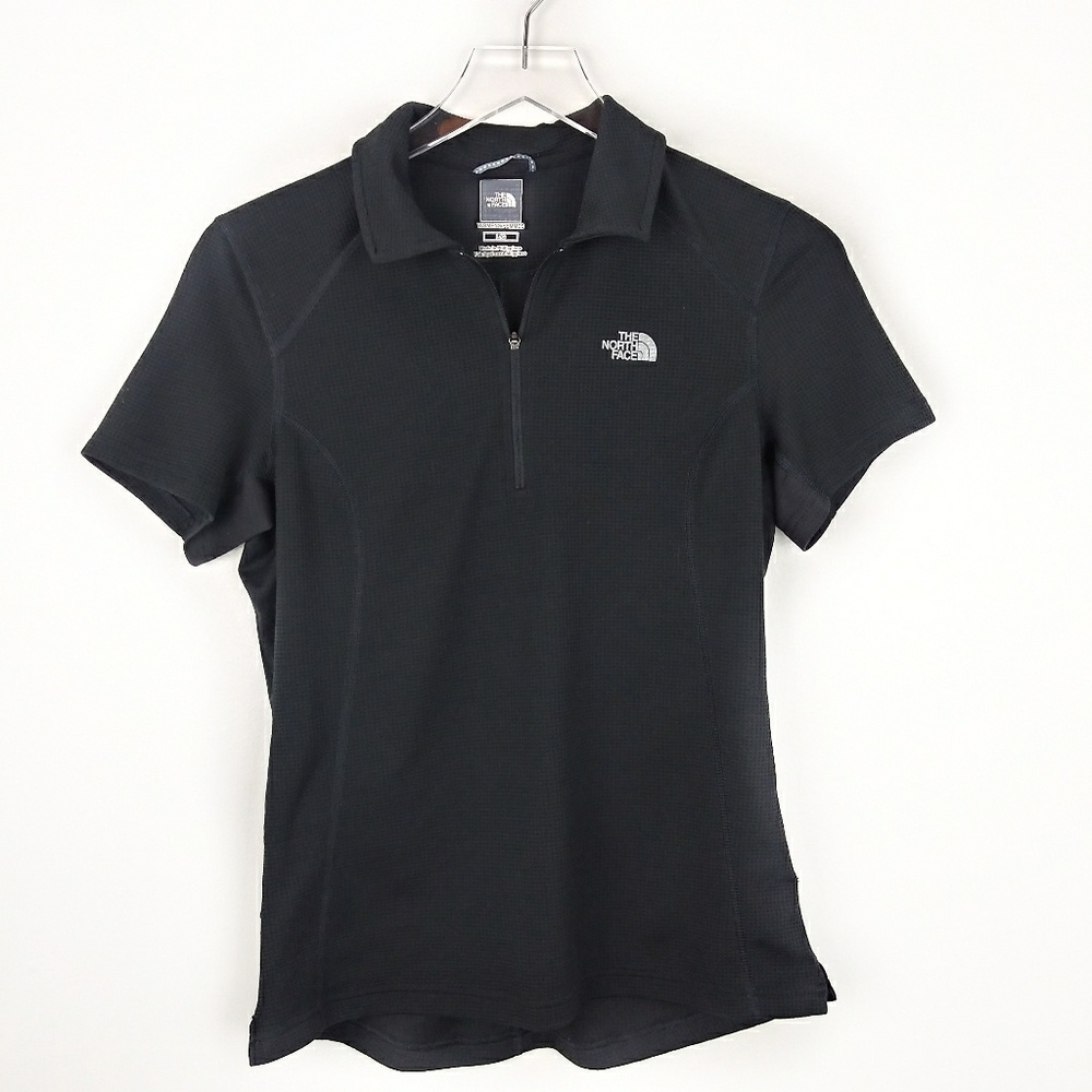 The North Face black vapor wick waffle knit top